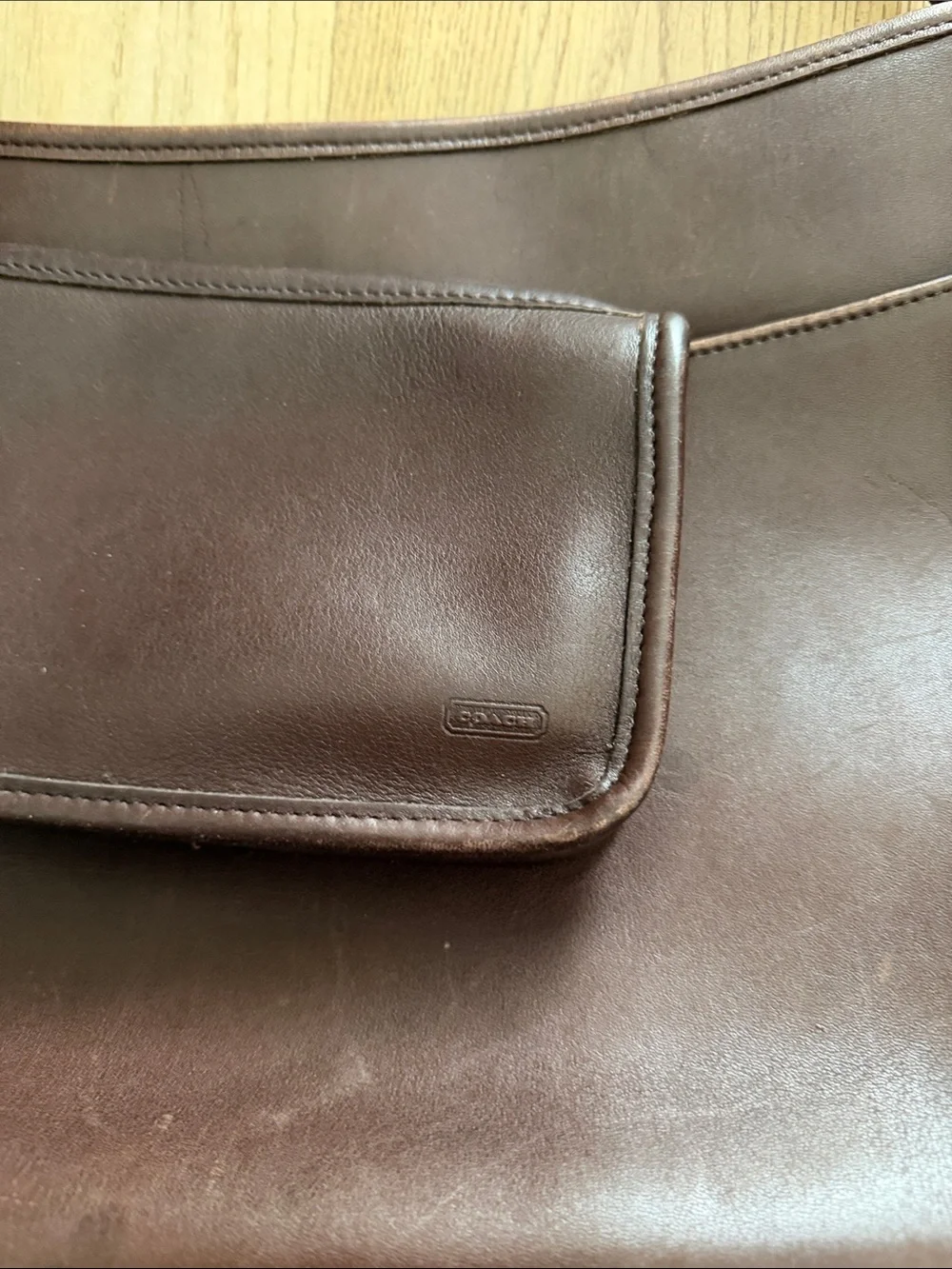 Coach Brown Leather Chelsea Shoulder Bag with Gold Hardware